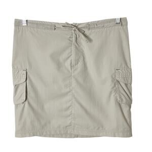 Columbia Women's Cargo Skirt Size M Khaki Cream Gorpcore Outdoor Drawstring